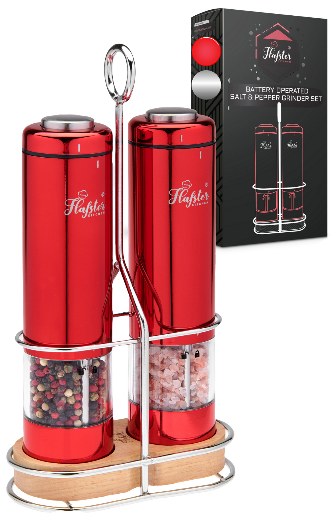 Red salt discount and pepper grinders