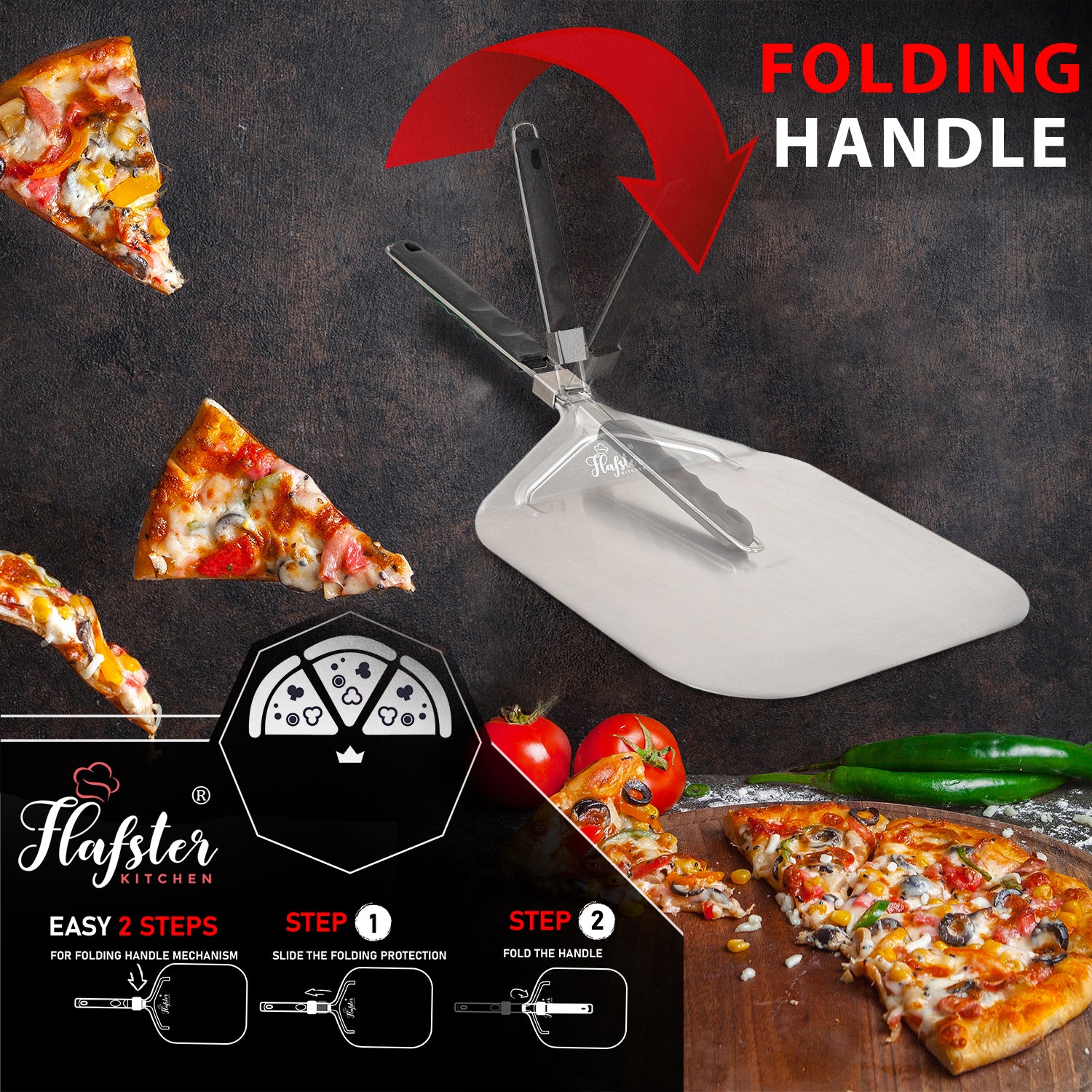 Sliding Pizza Shovel Pizza Peel Pizza Paddle with Handle, Pizza Spatula  Paddle